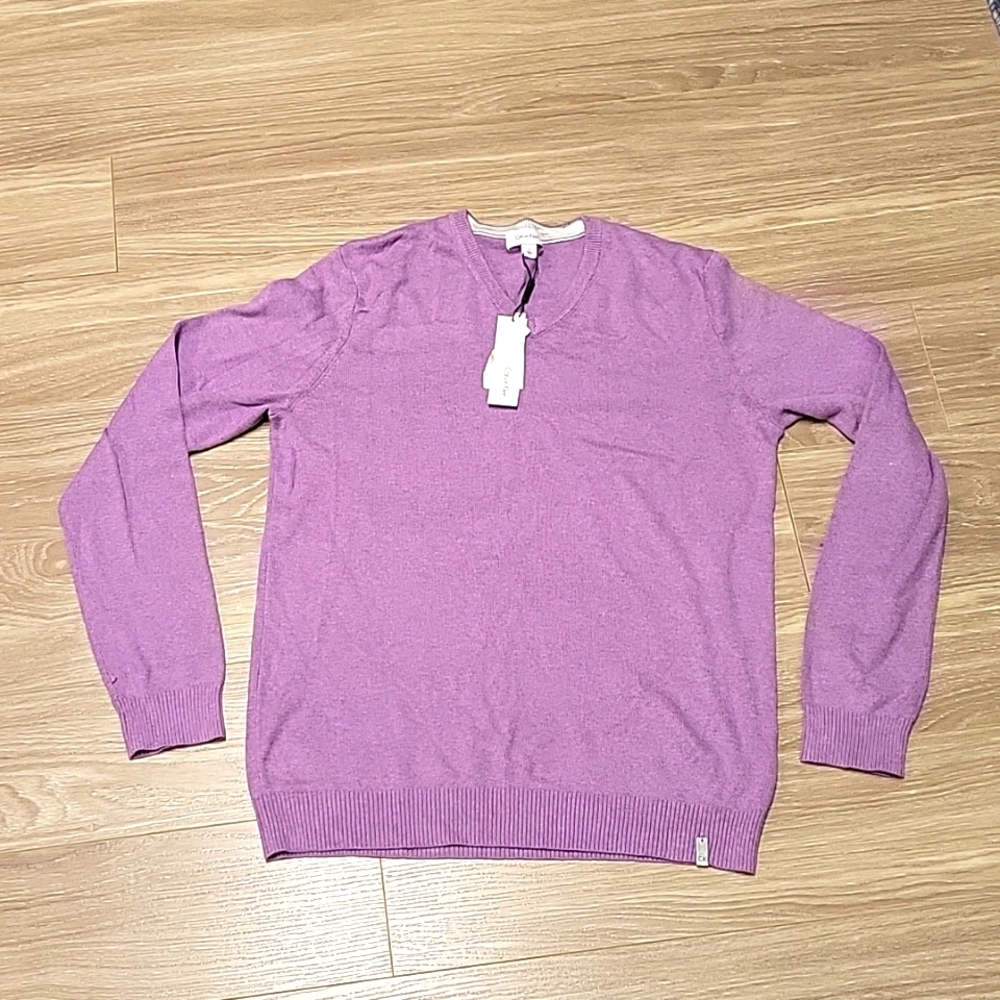 CALVIN KLEIN V-Neck Purple Sweater 💜- NWT! Size- Small